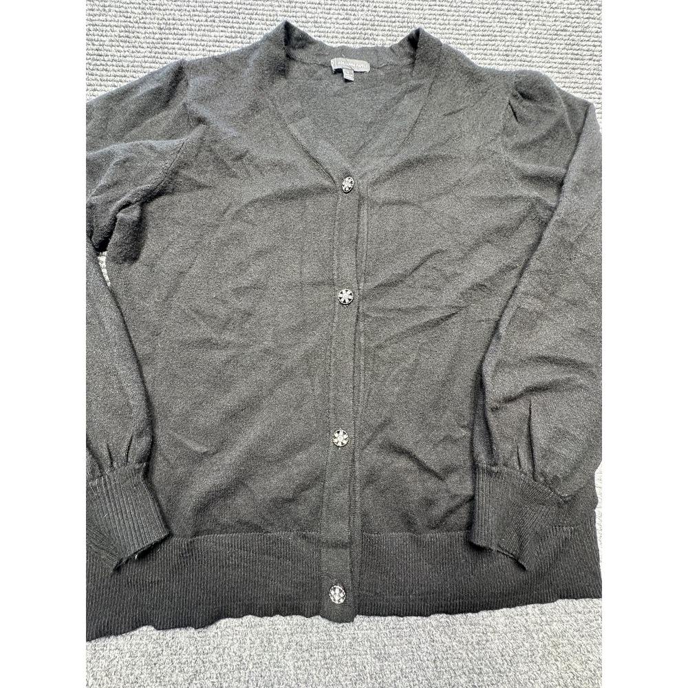 Adrianna Papell Sweater Womens Small Button Cardigan Jewel Buttons Pullover
